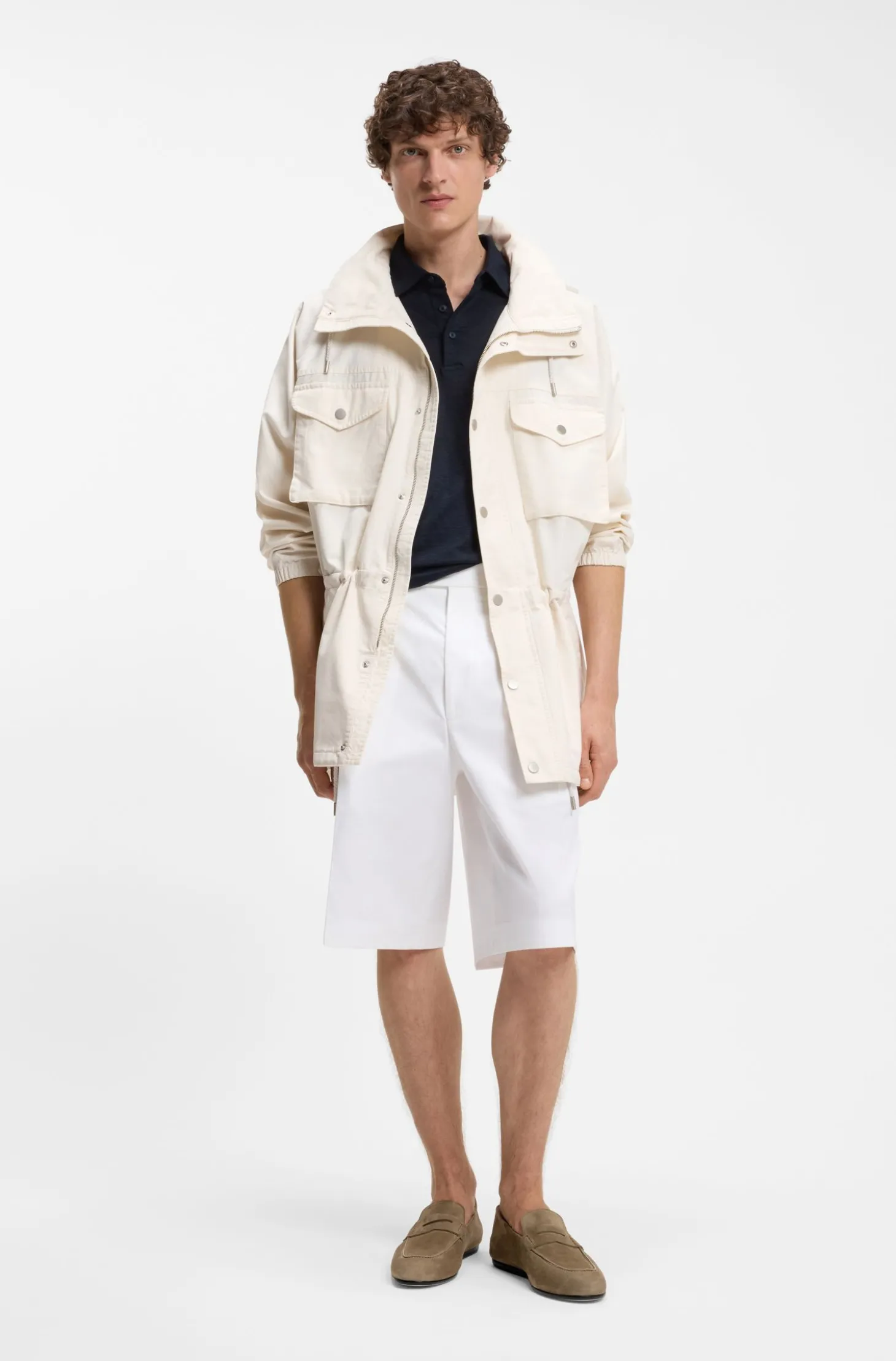 BOSS BY BECKHAM Pennyloafer aus Veloursleder