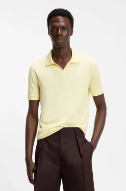 BOSS BY BECKHAM Poloshirt aus Baumwoll-Mix mit Seide