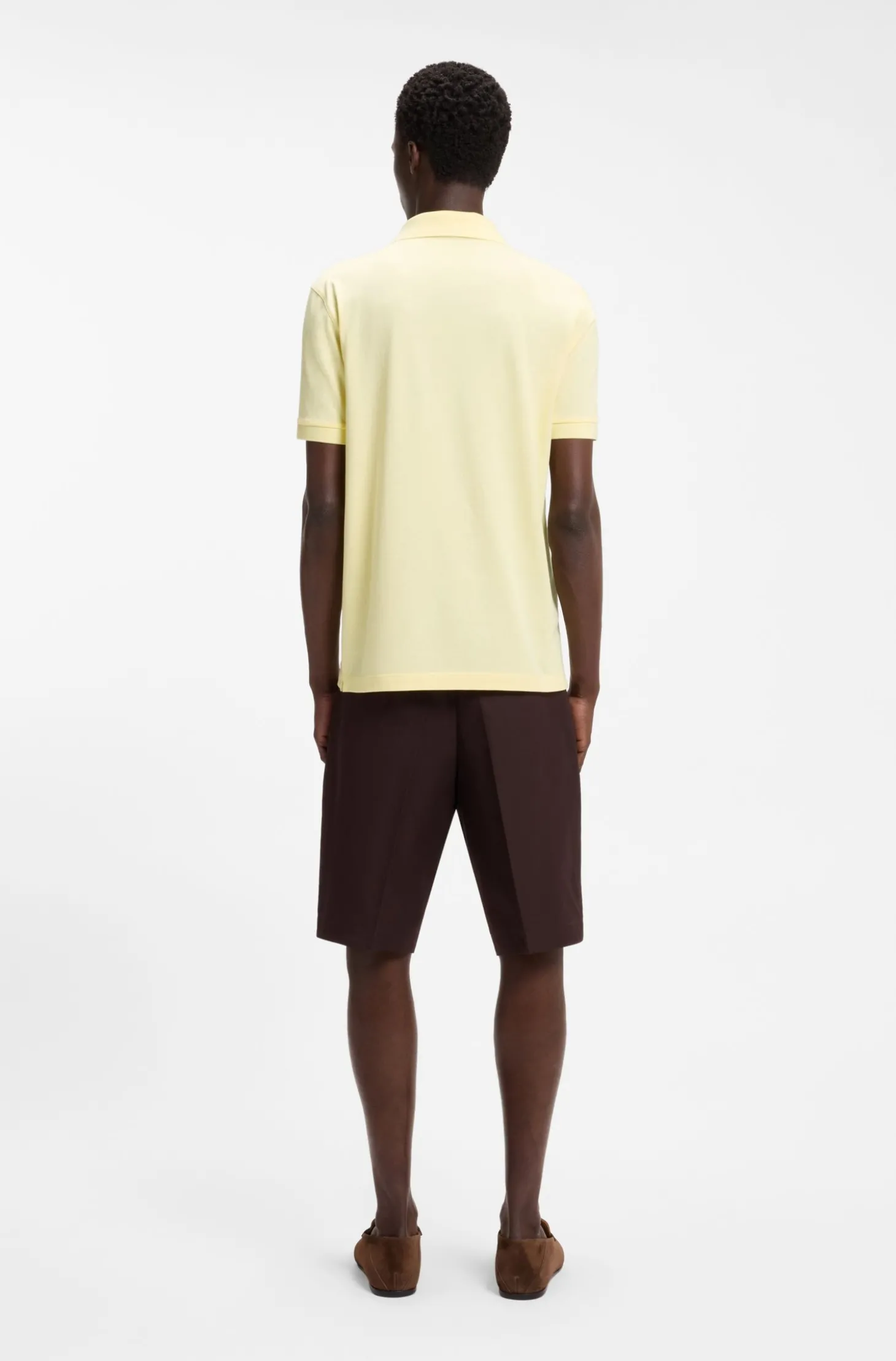 BOSS BY BECKHAM Poloshirt aus Baumwoll-Mix mit Seide