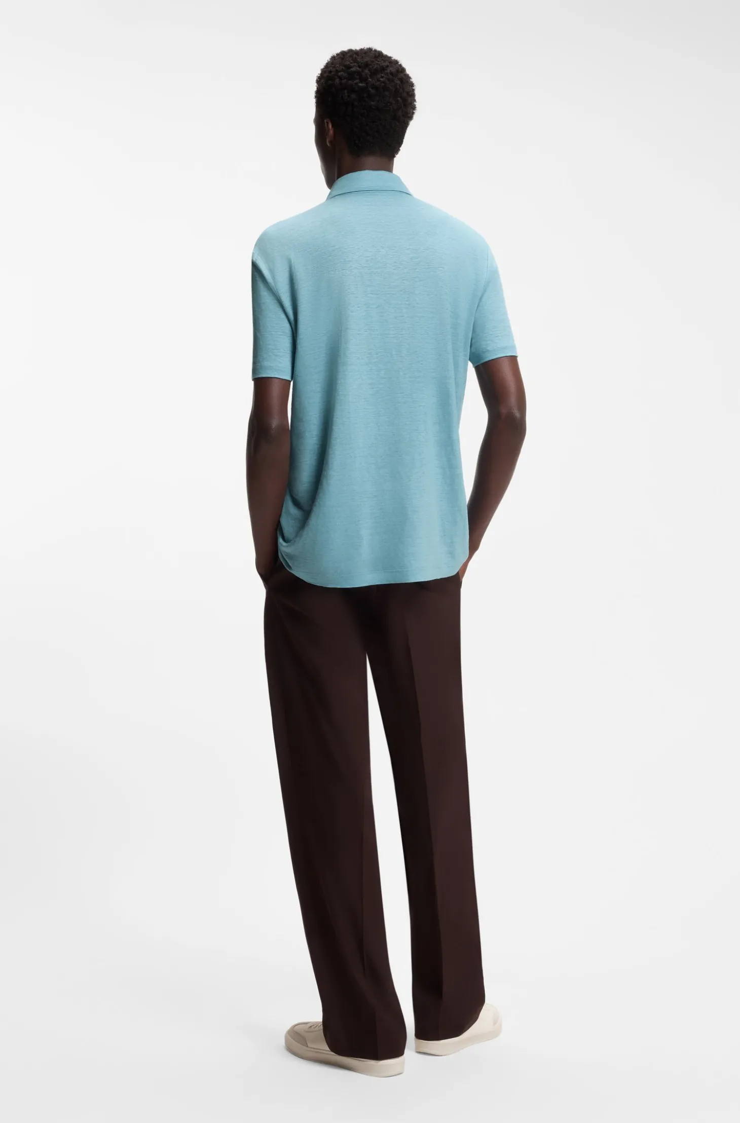 BOSS BY BECKHAM Poloshirt aus Leinen
