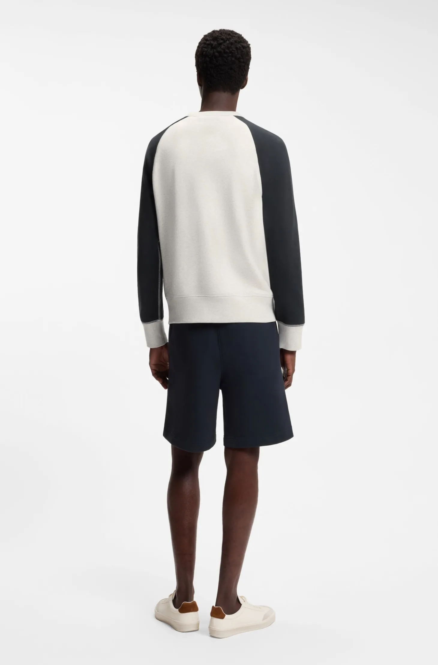BOSS BY BECKHAM Pullover aus Baumwolle mit Colour-Blocking