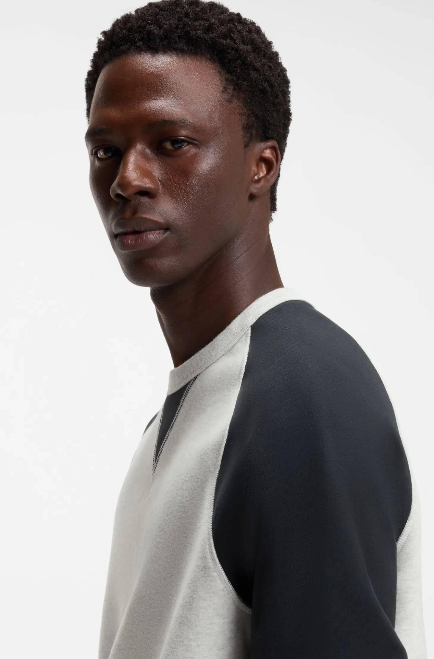 BOSS BY BECKHAM Pullover aus Baumwolle mit Colour-Blocking