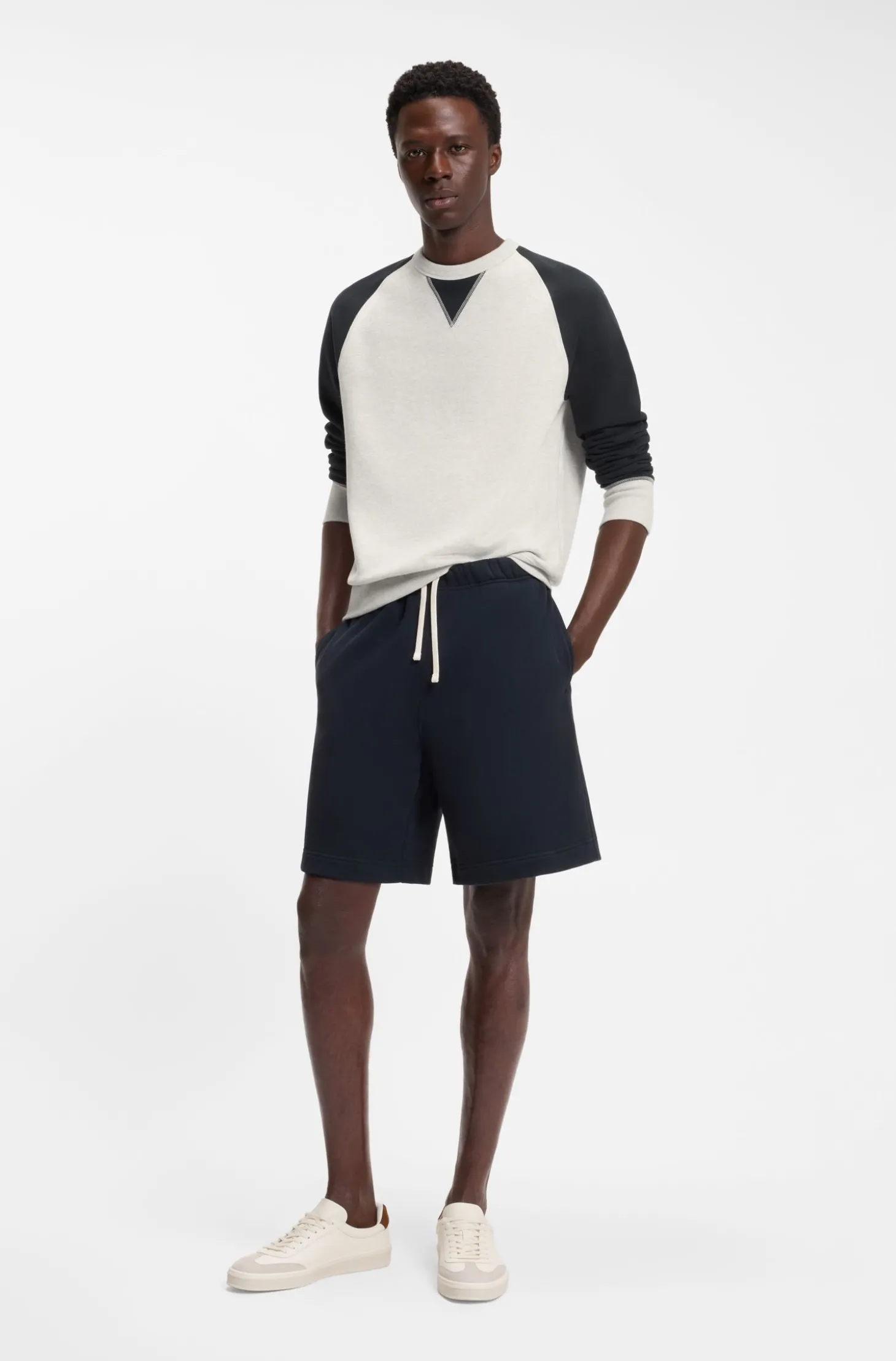 BOSS BY BECKHAM Pullover aus Baumwolle mit Colour-Blocking