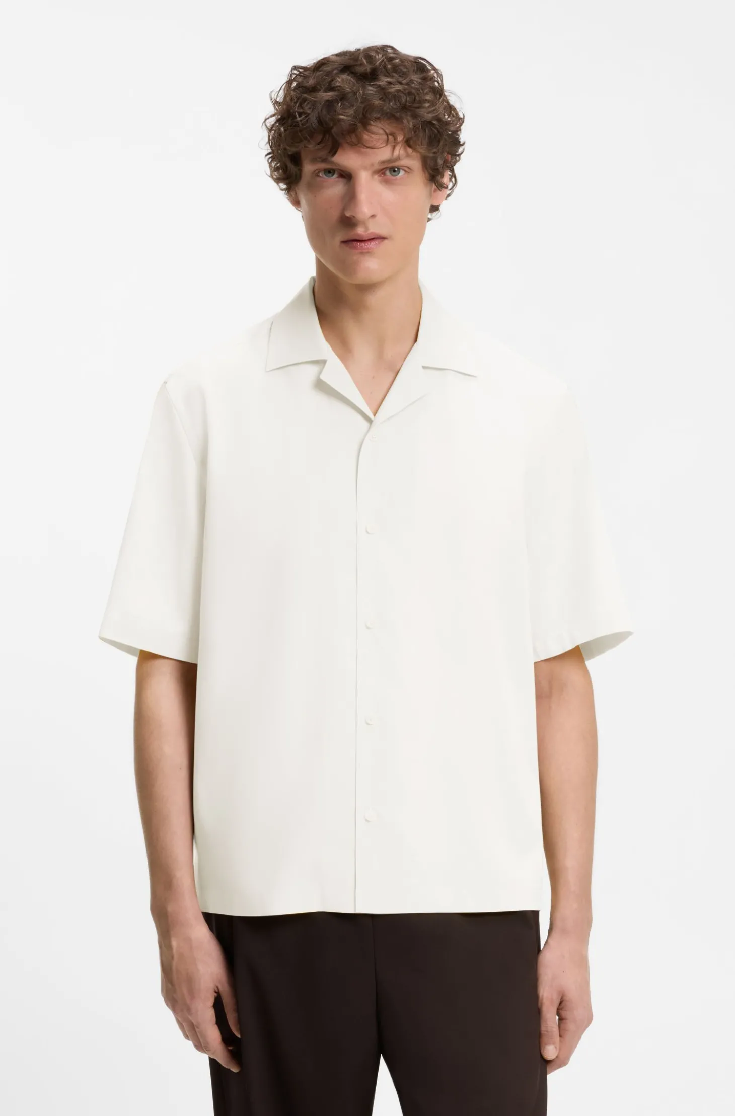 BOSS BY BECKHAM Relaxed-Fit Hemd aus fließendem Gewebe