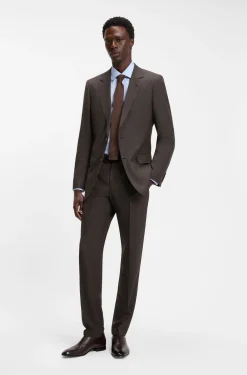 BOSS BY BECKHAM Slim-Fit Anzughose aus Woll-Mix