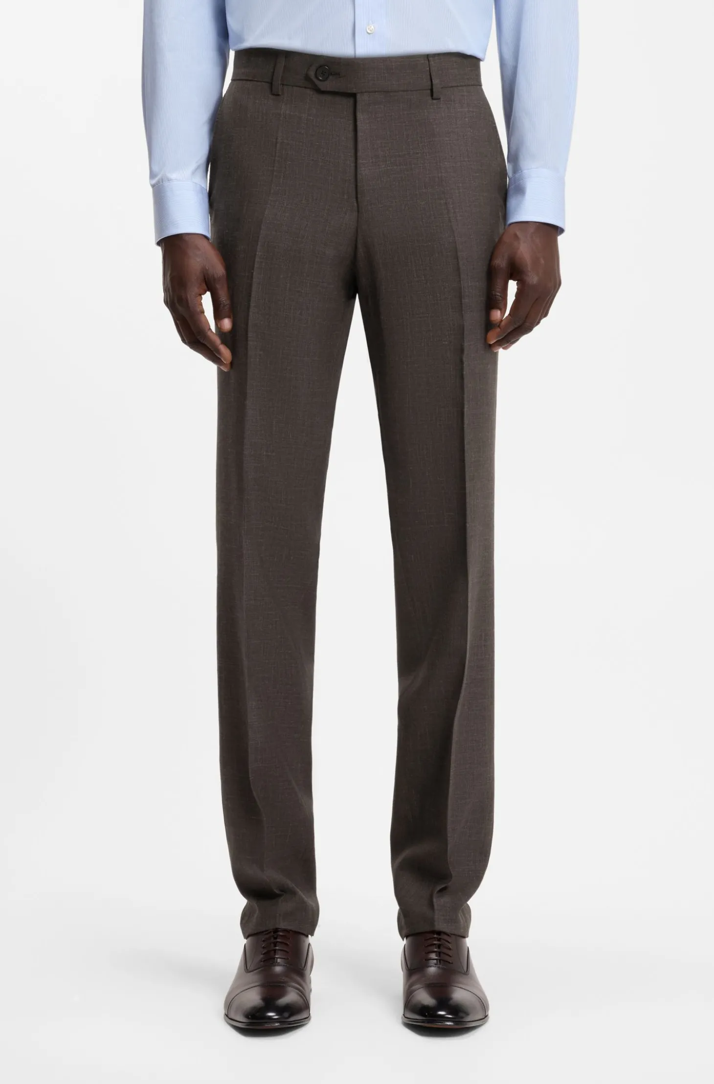 BOSS BY BECKHAM Slim-Fit Anzughose aus Woll-Mix