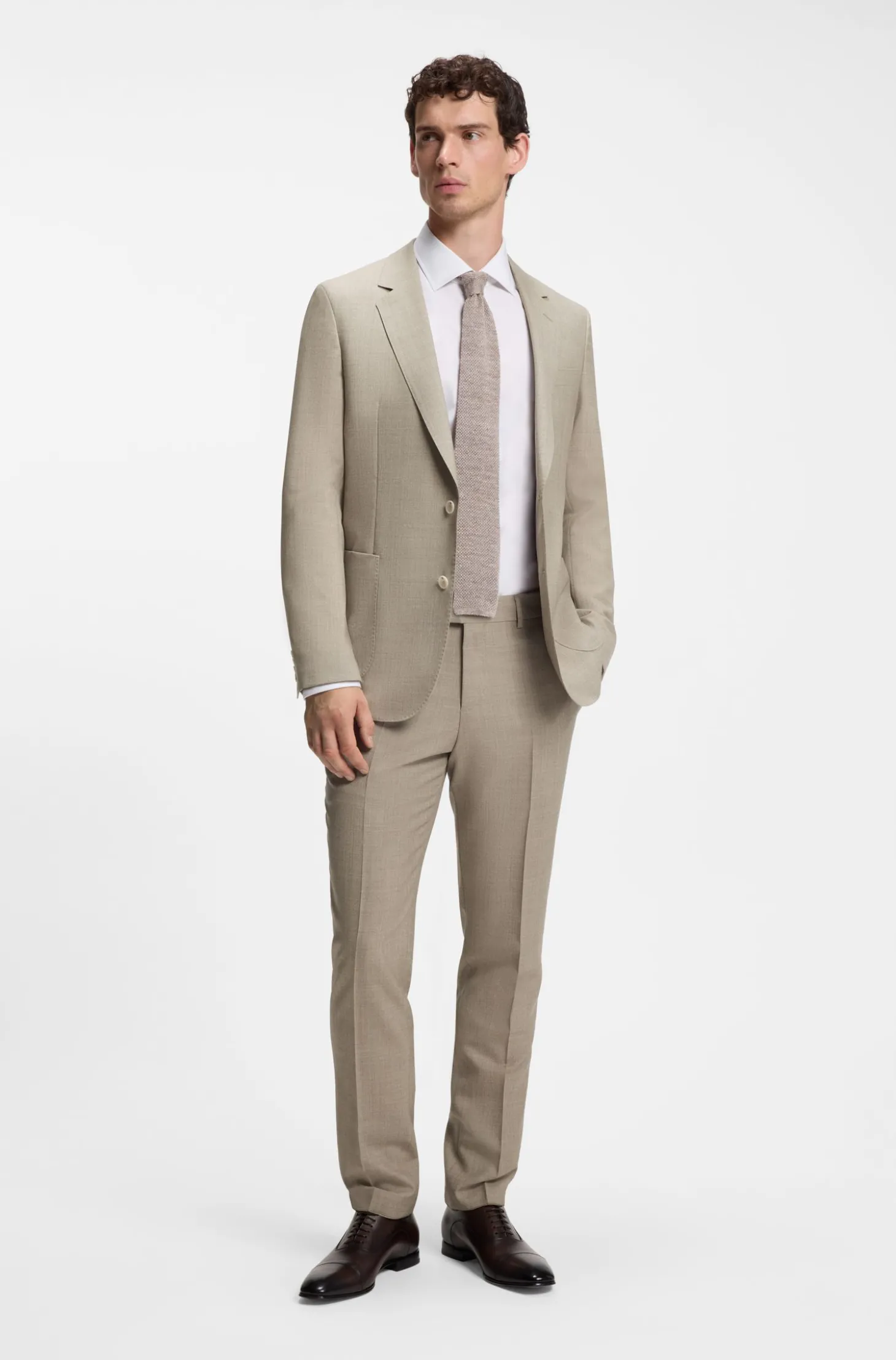 BOSS BY BECKHAM Slim-Fit Anzughose aus Schurwolle