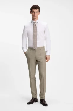 BOSS BY BECKHAM Slim-Fit Anzughose aus Schurwolle
