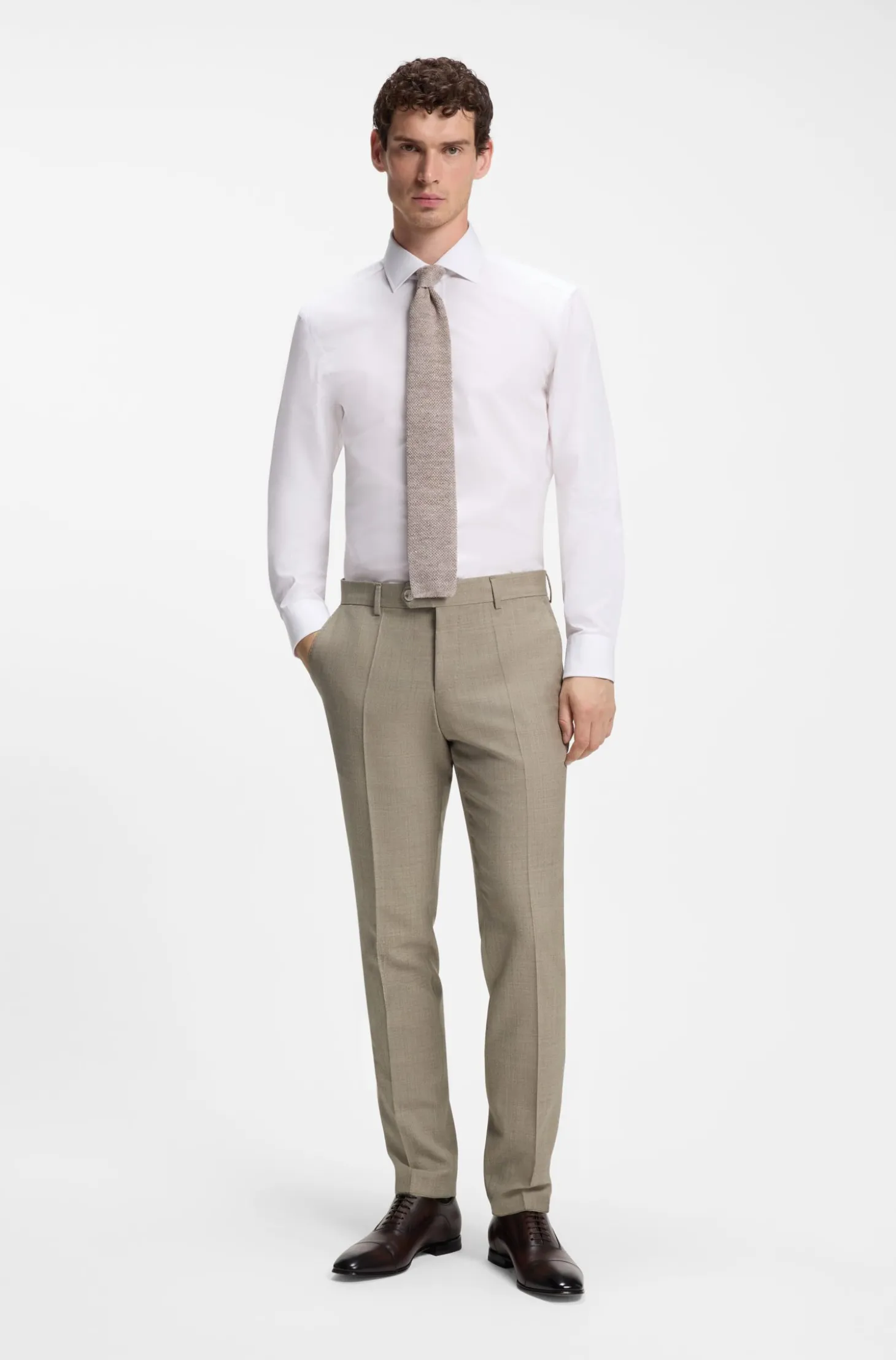 BOSS BY BECKHAM Slim-Fit Anzughose aus Schurwolle