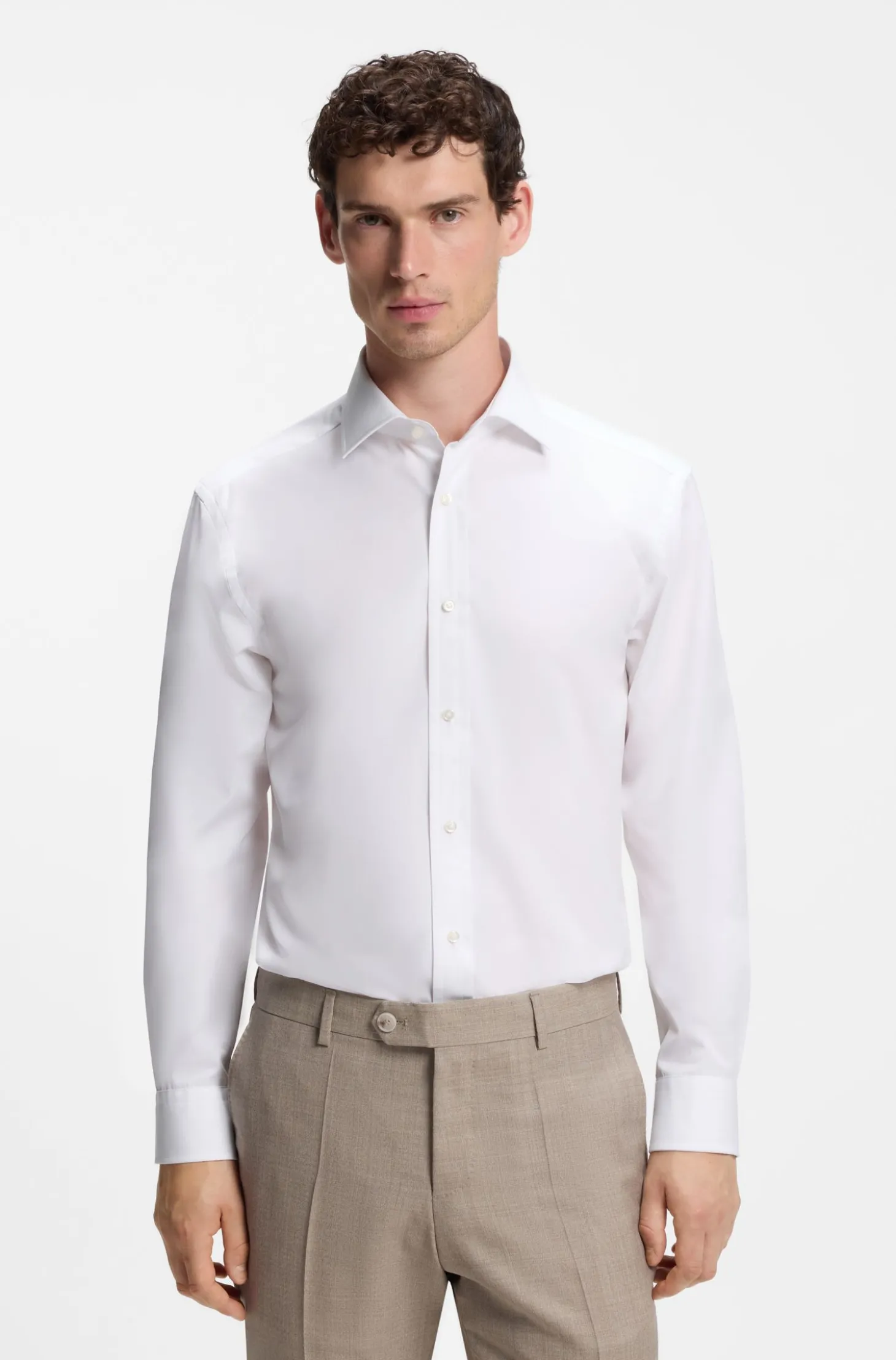 BOSS BY BECKHAM Slim-Fit Hemd aus Baumwolle