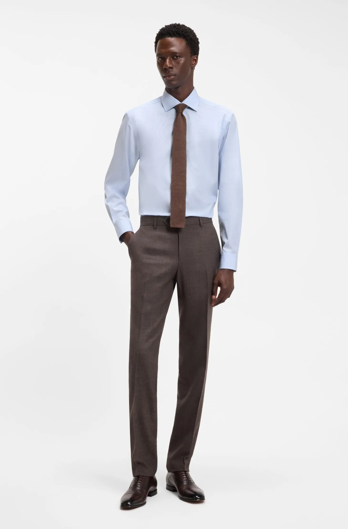 BOSS BY BECKHAM Slim-Fit Hemd aus Baumwolle