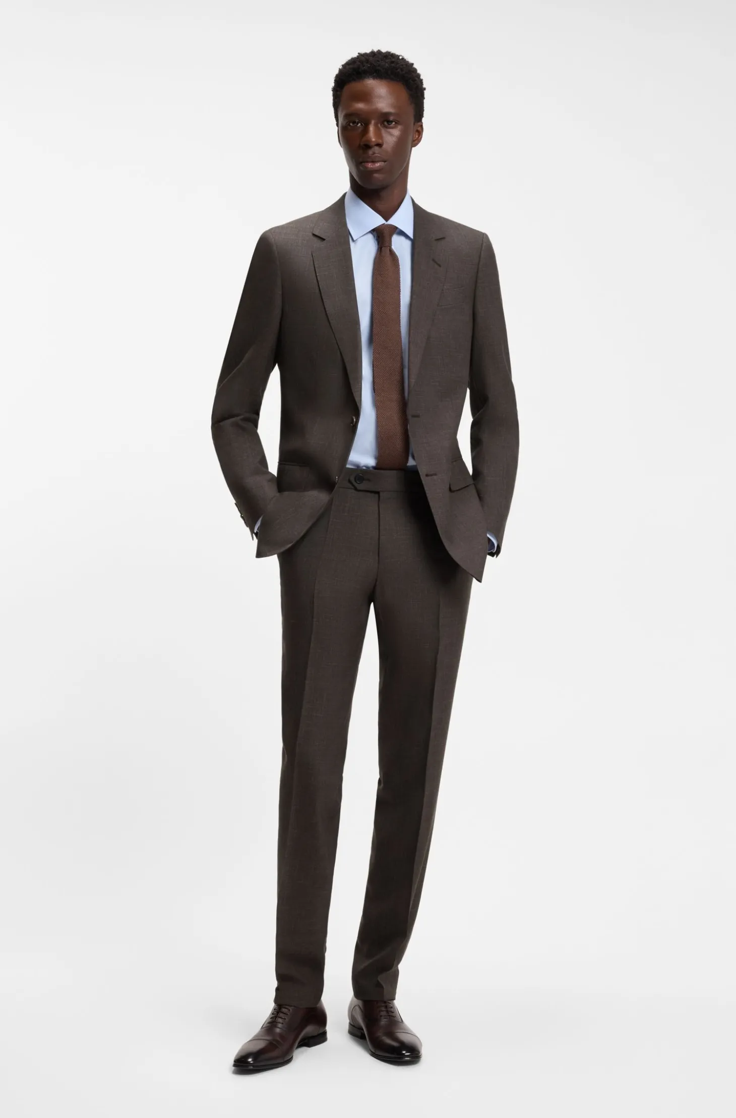 BOSS BY BECKHAM Slim-Fit Sakko aus Woll-Mix