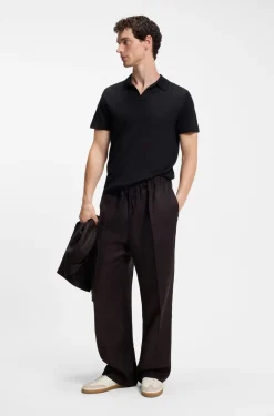 BOSS BY BECKHAM Strick-Polo aus Schurwolle