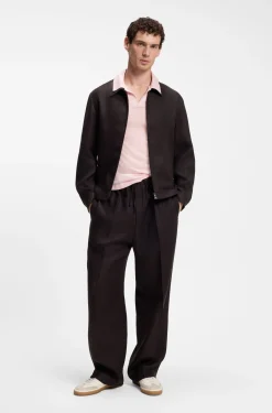 BOSS BY BECKHAM Strick-Polo aus Schurwolle