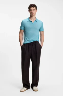BOSS BY BECKHAM Strick-Polo aus Schurwolle