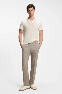 BOSS BY BECKHAM Strick-Polo aus Schurwolle
