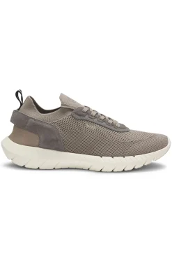 BOSS-MOTION Sneakers aus Strick mit Leder-Details