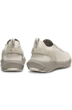 BOSS-MOTION Sneakers aus Strick mit Leder-Details