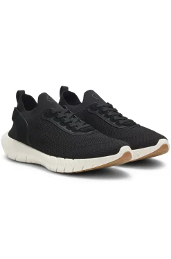 BOSS-MOTION Sneakers aus Strick mit Leder-Details