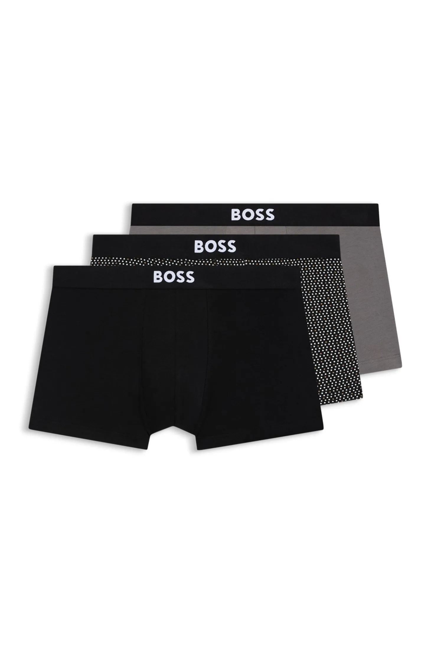 BOSS ONE eng anliegende Boxershorts aus Stretch-Baumwolle im Dreierpack