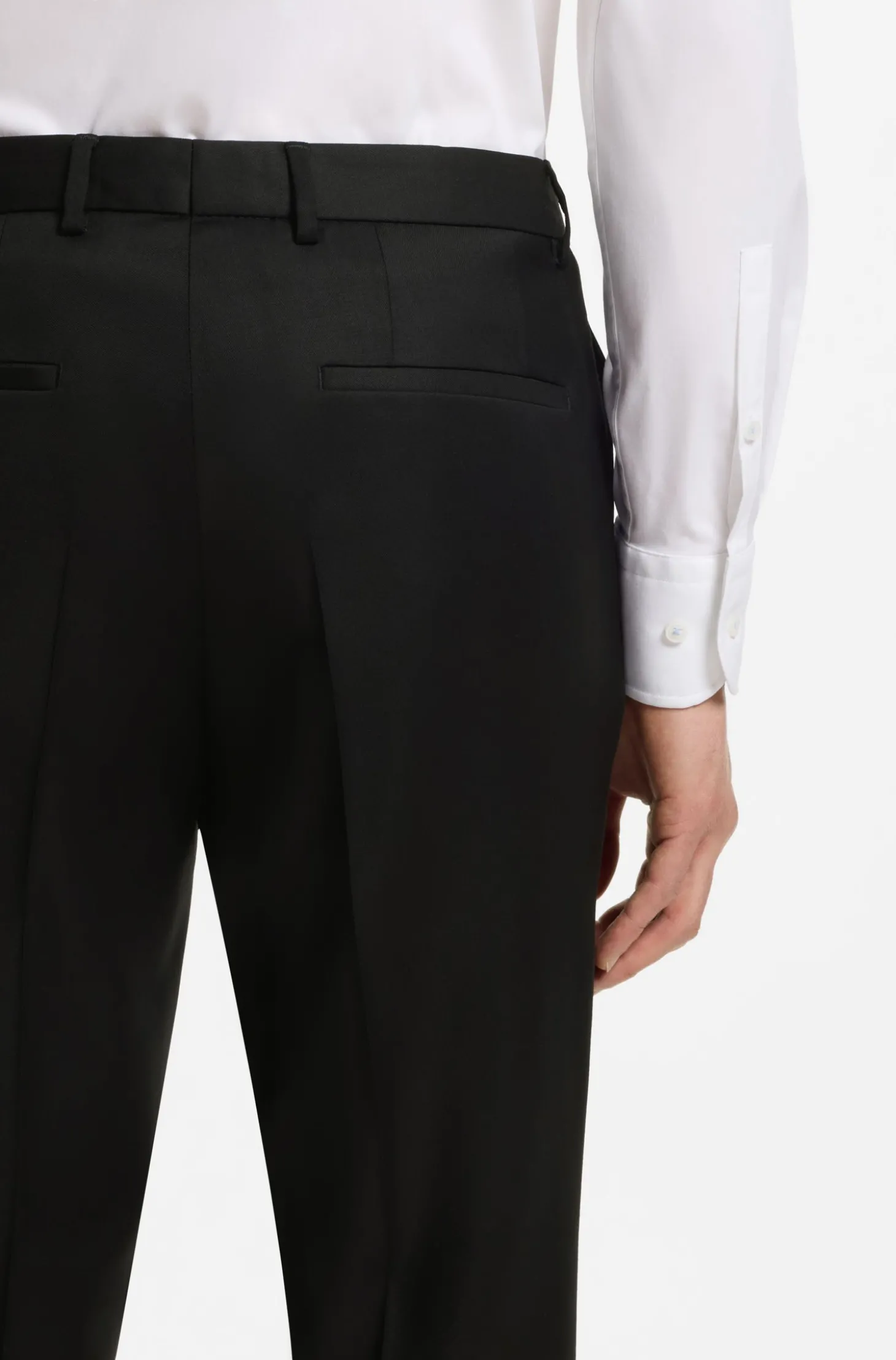 BOSS ONE Extra Slim-Fit Hose aus Schurwoll-Serge