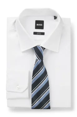 BOSS ONE Krawatte aus Seide mit diagonalen Streifen