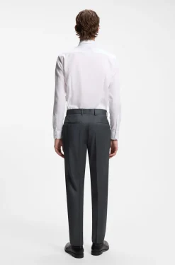 BOSS ONE Regular-Fit Hose aus Schurwoll-Serge