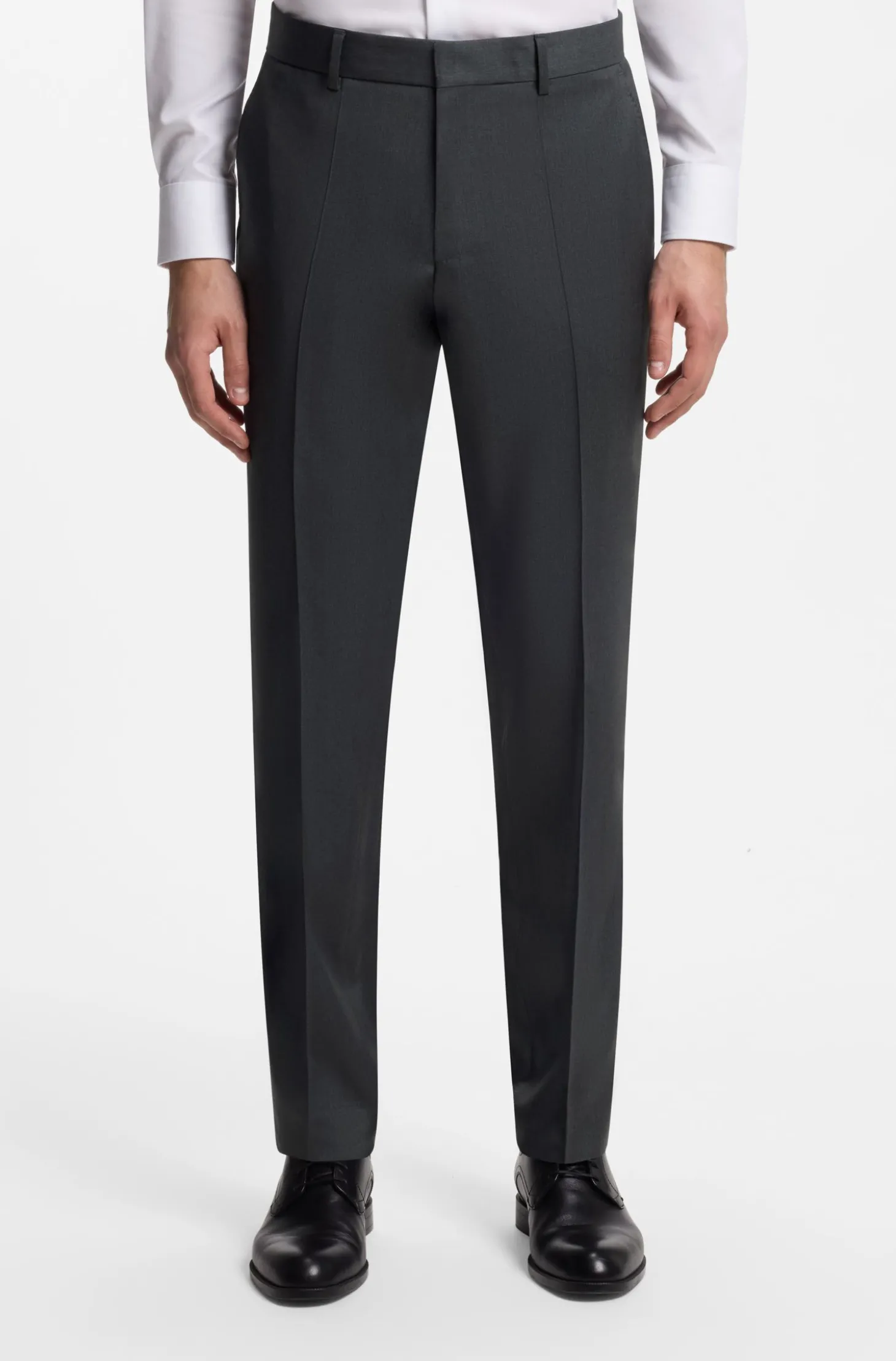 BOSS ONE Regular-Fit Hose aus Schurwoll-Serge