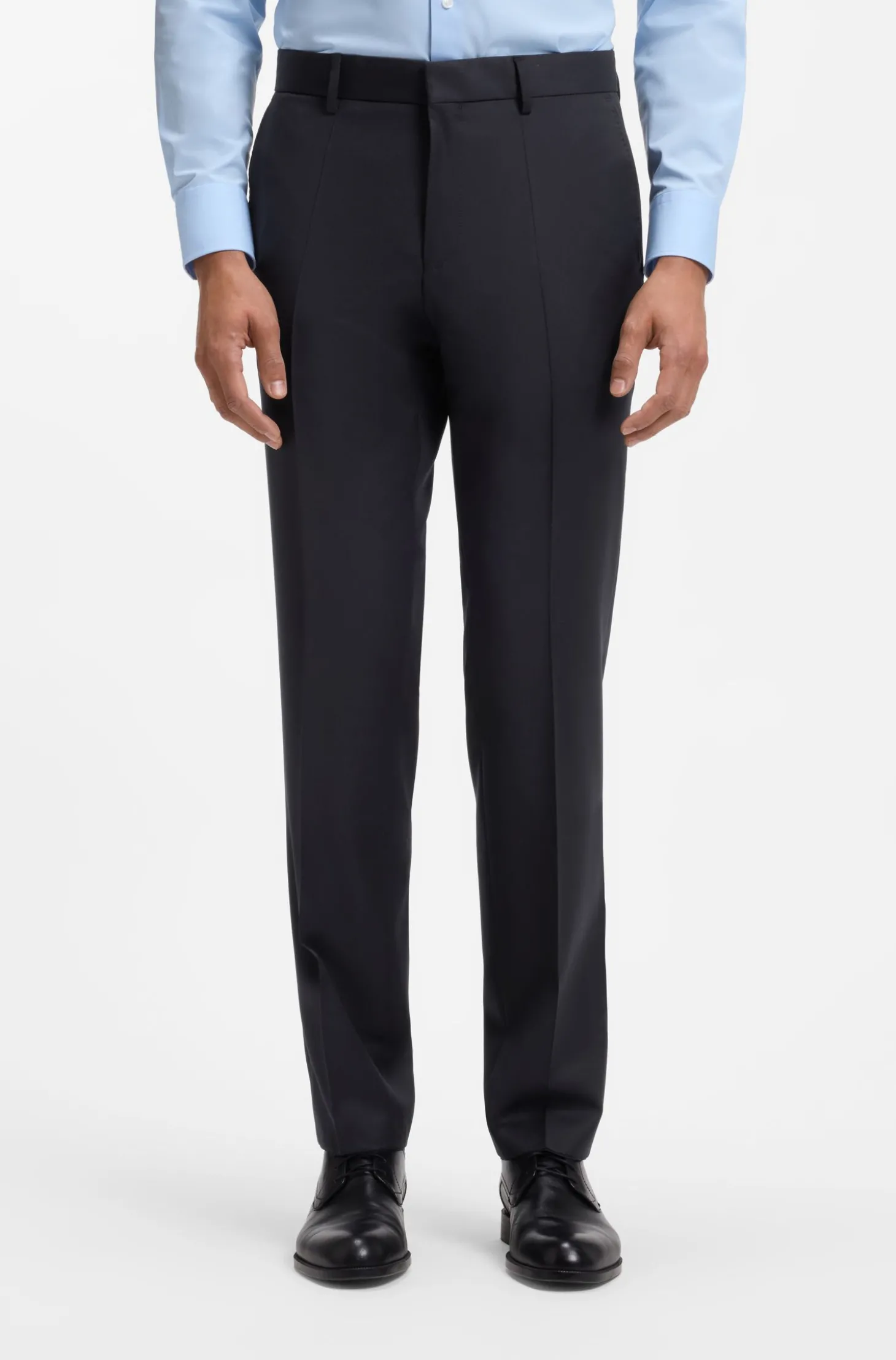 BOSS ONE Regular-Fit Hose aus Schurwoll-Serge