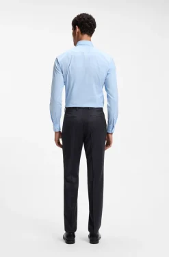BOSS ONE Regular-Fit Hose aus Schurwoll-Serge