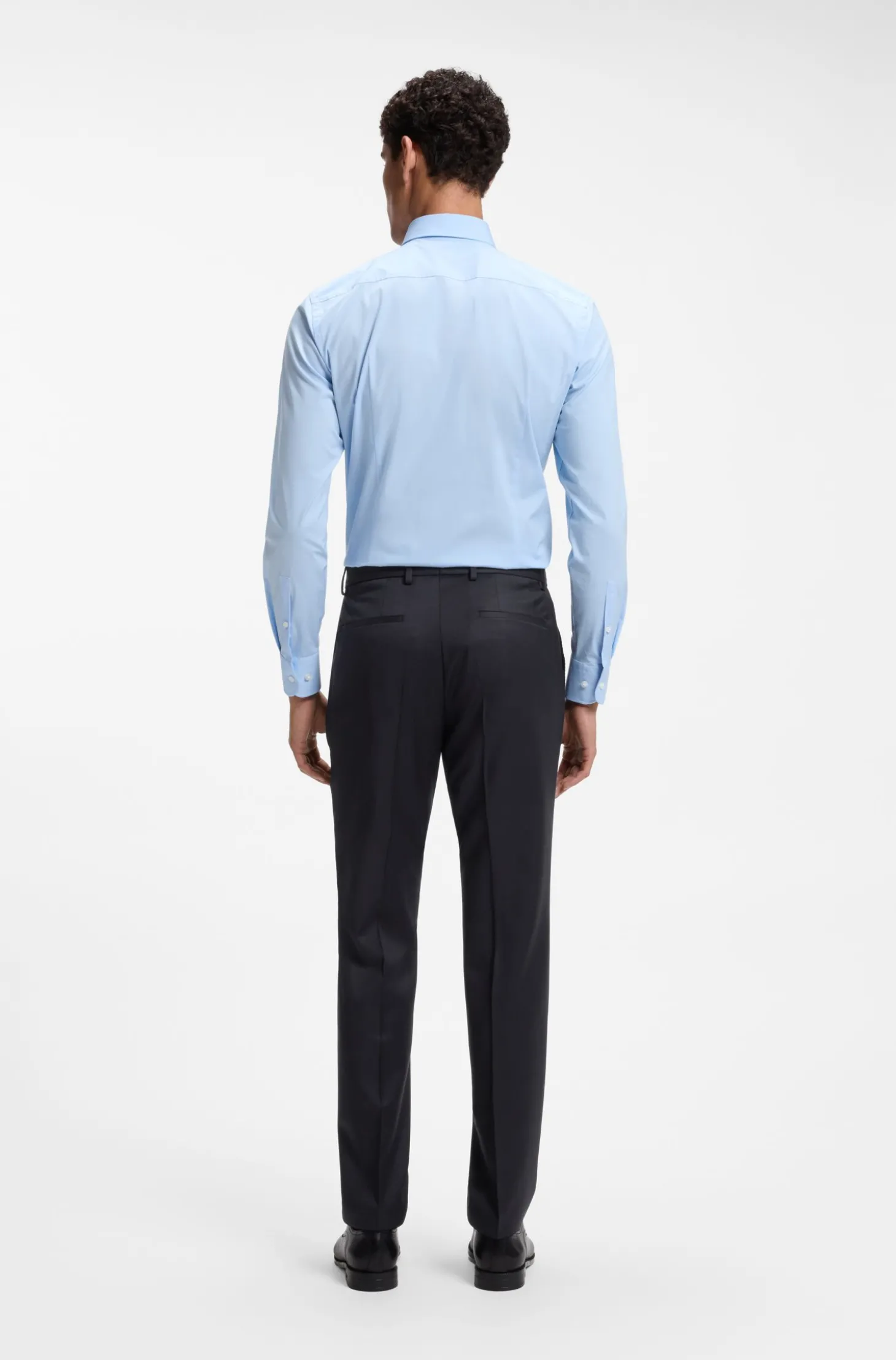 BOSS ONE Regular-Fit Hose aus Schurwoll-Serge