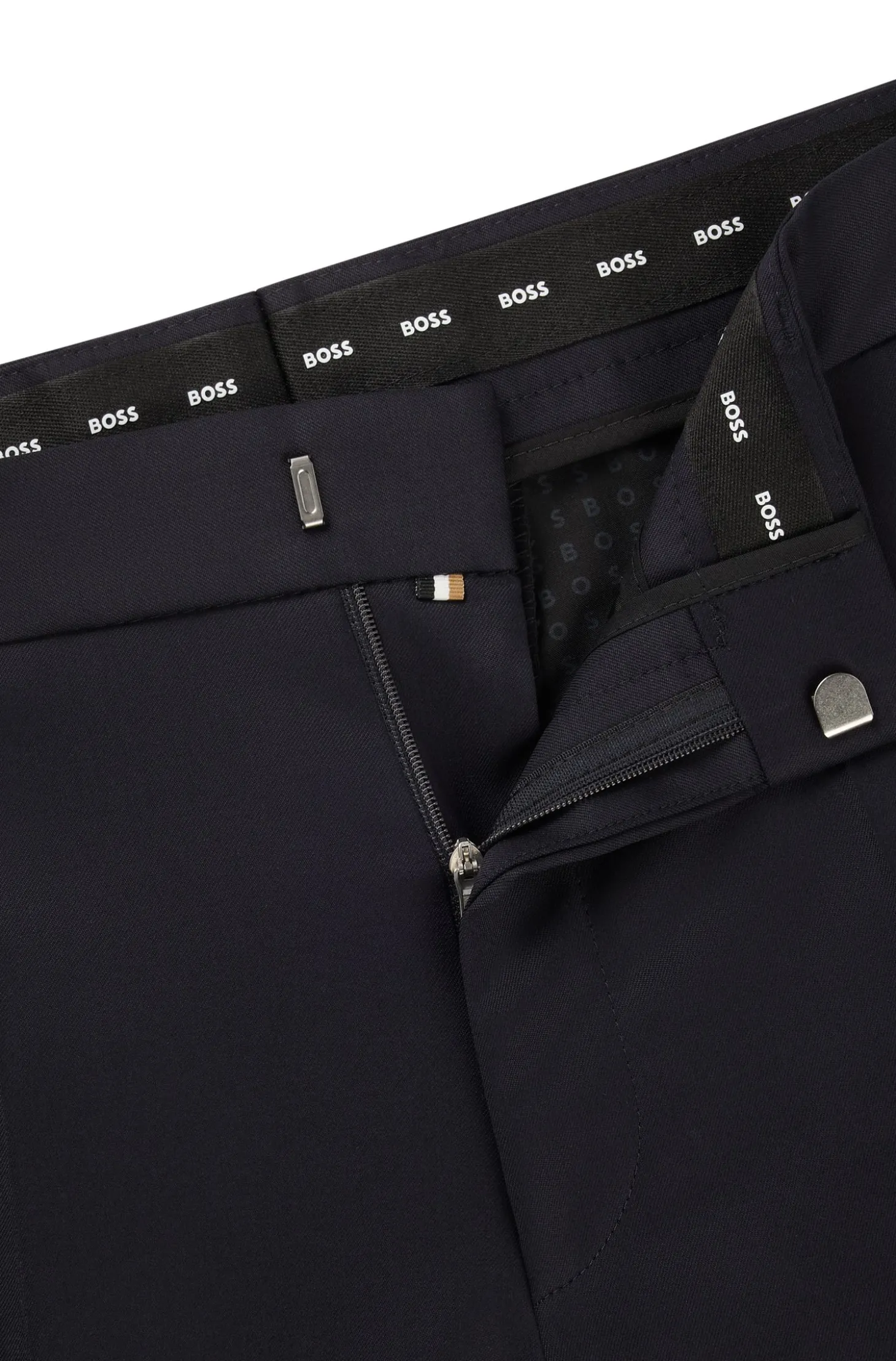 BOSS ONE Regular-Fit Hose aus Schurwoll-Serge
