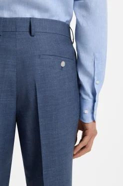 BOSS ONE Slim-Fit Anzughose aus Wolle, Seide und Leinen