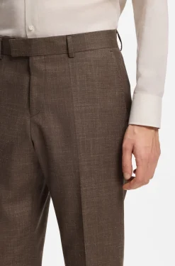 BOSS ONE Slim-Fit Anzughose aus Wolle, Seide und Leinen