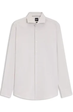 BOSS ONE Slim-Fit Hemd aus strukturiertem Baumwoll-Mix
