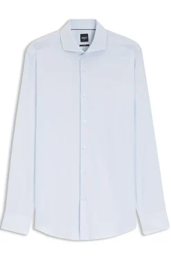 BOSS ONE Slim-Fit Hemd aus strukturiertem Baumwoll-Mix