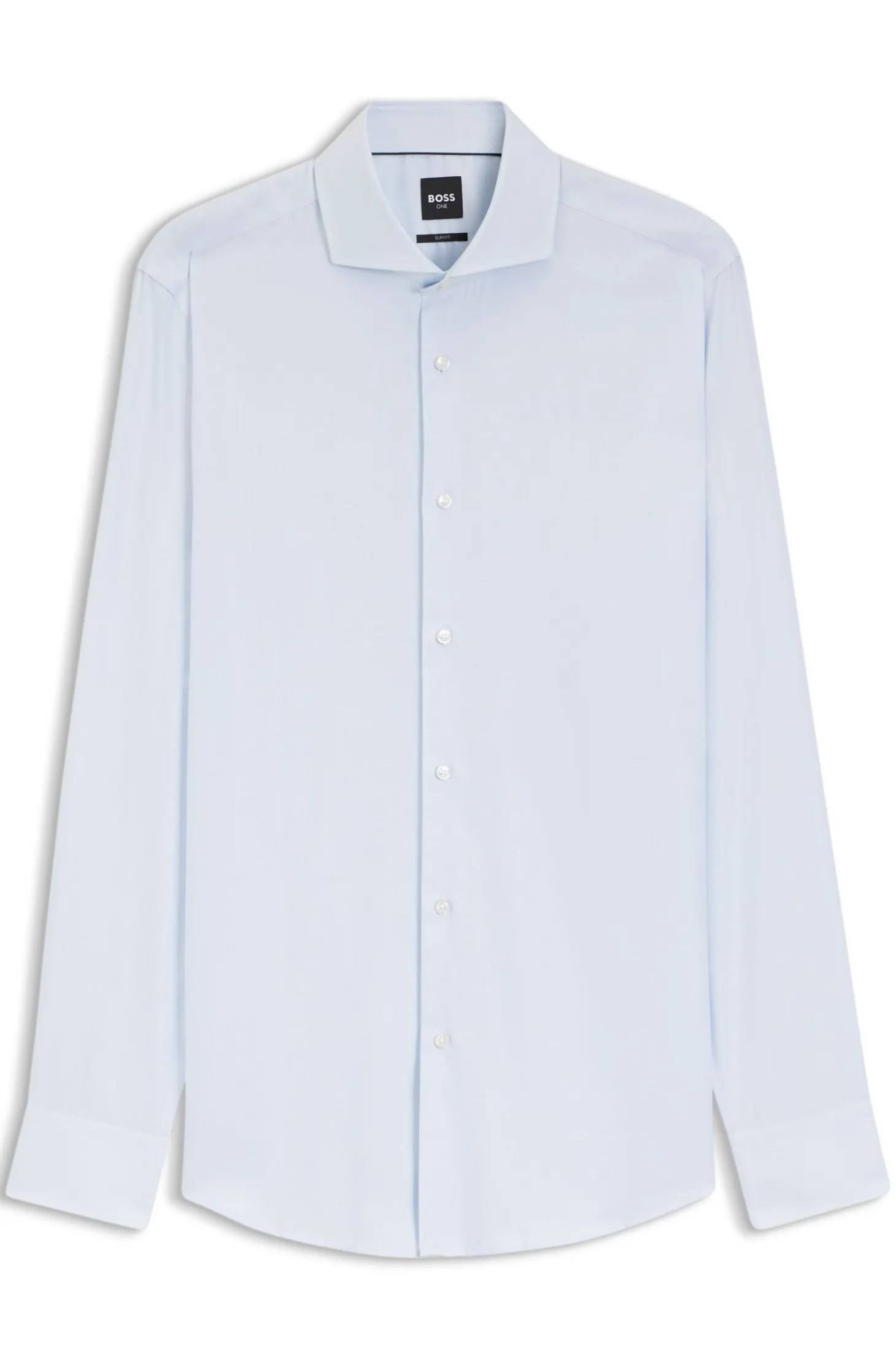 BOSS ONE Slim-Fit Hemd aus strukturiertem Baumwoll-Mix