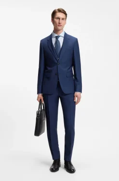 BOSS ONE Slim-Fit Hemd aus strukturiertem Baumwoll-Mix