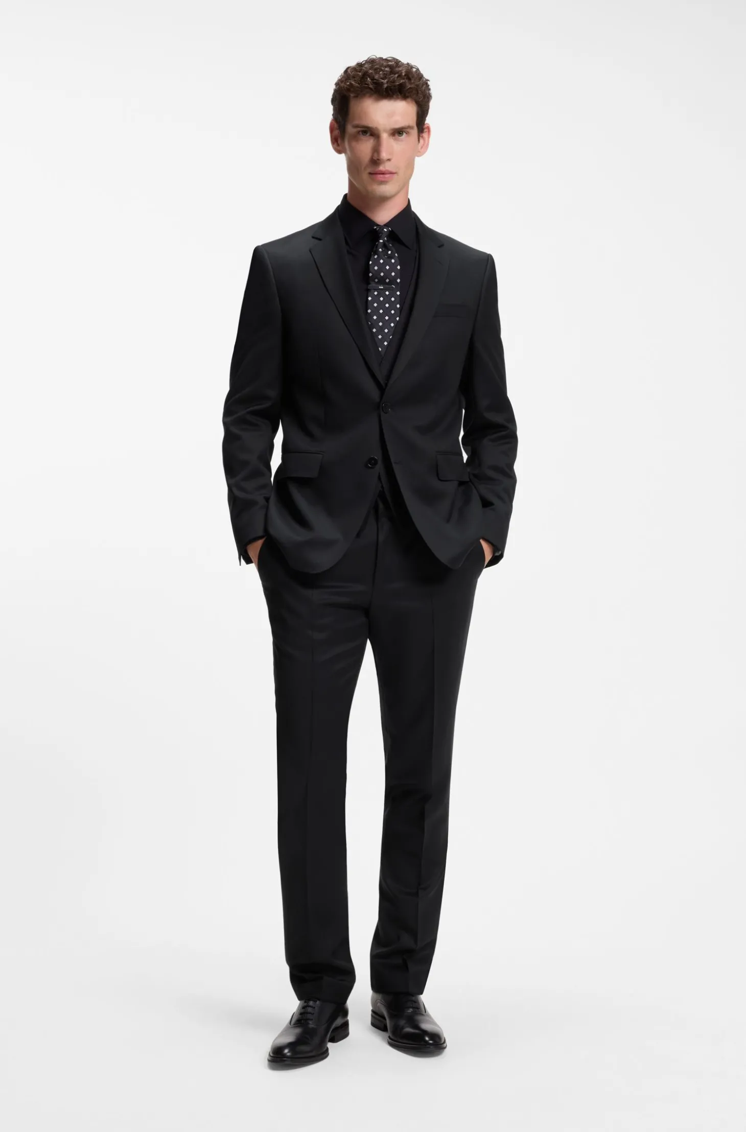 BOSS ONE Slim-Fit Hose aus Schurwoll-Serge