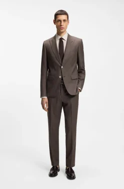 BOSS ONE Slim-Fit Sakko aus Wolle, Seide und Leinen