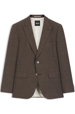 BOSS ONE Slim-Fit Sakko aus Wolle, Seide und Leinen