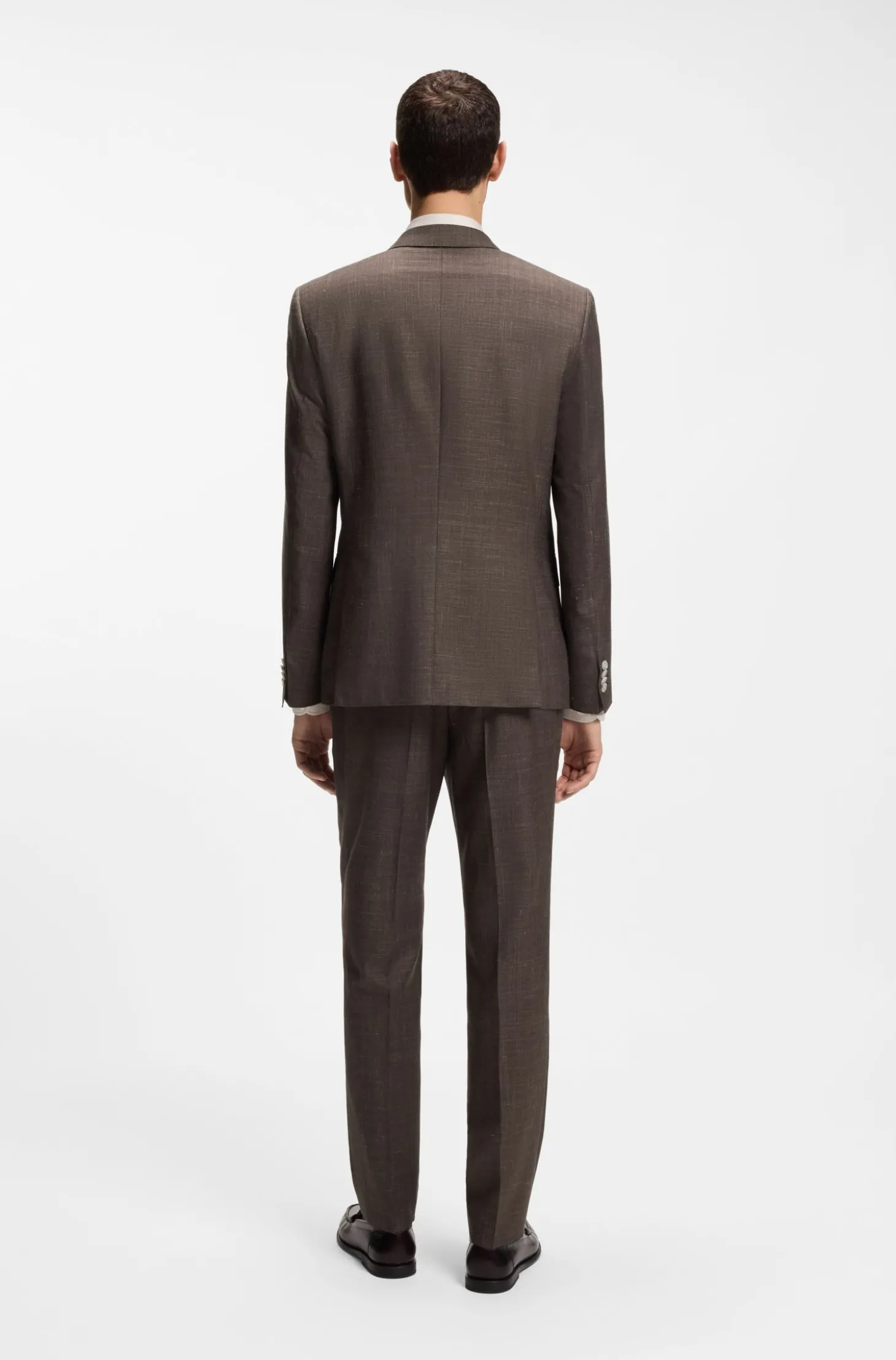 BOSS ONE Slim-Fit Sakko aus Wolle, Seide und Leinen