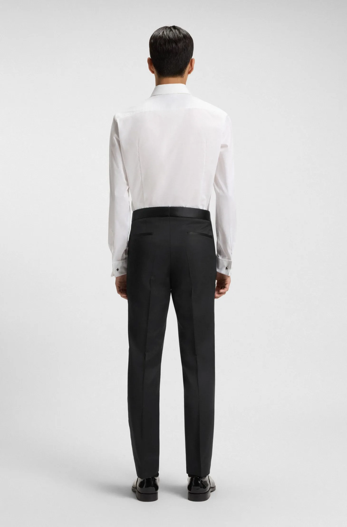BOSS ONE Slim-Fit Smoking-Hose aus Schurwoll-Serge