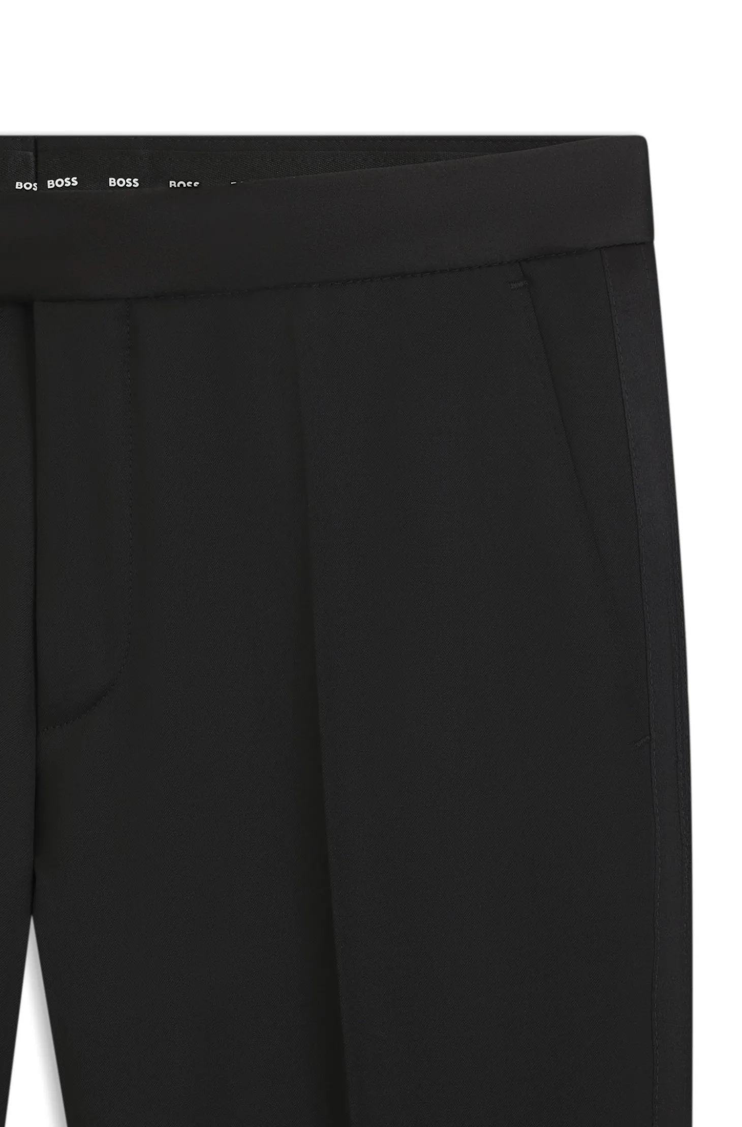 BOSS ONE Slim-Fit Smoking-Hose aus Schurwoll-Serge