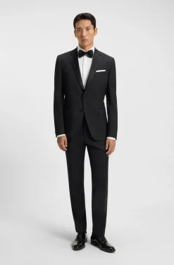 BOSS ONE Slim-Fit Smoking-Hose aus Schurwoll-Serge