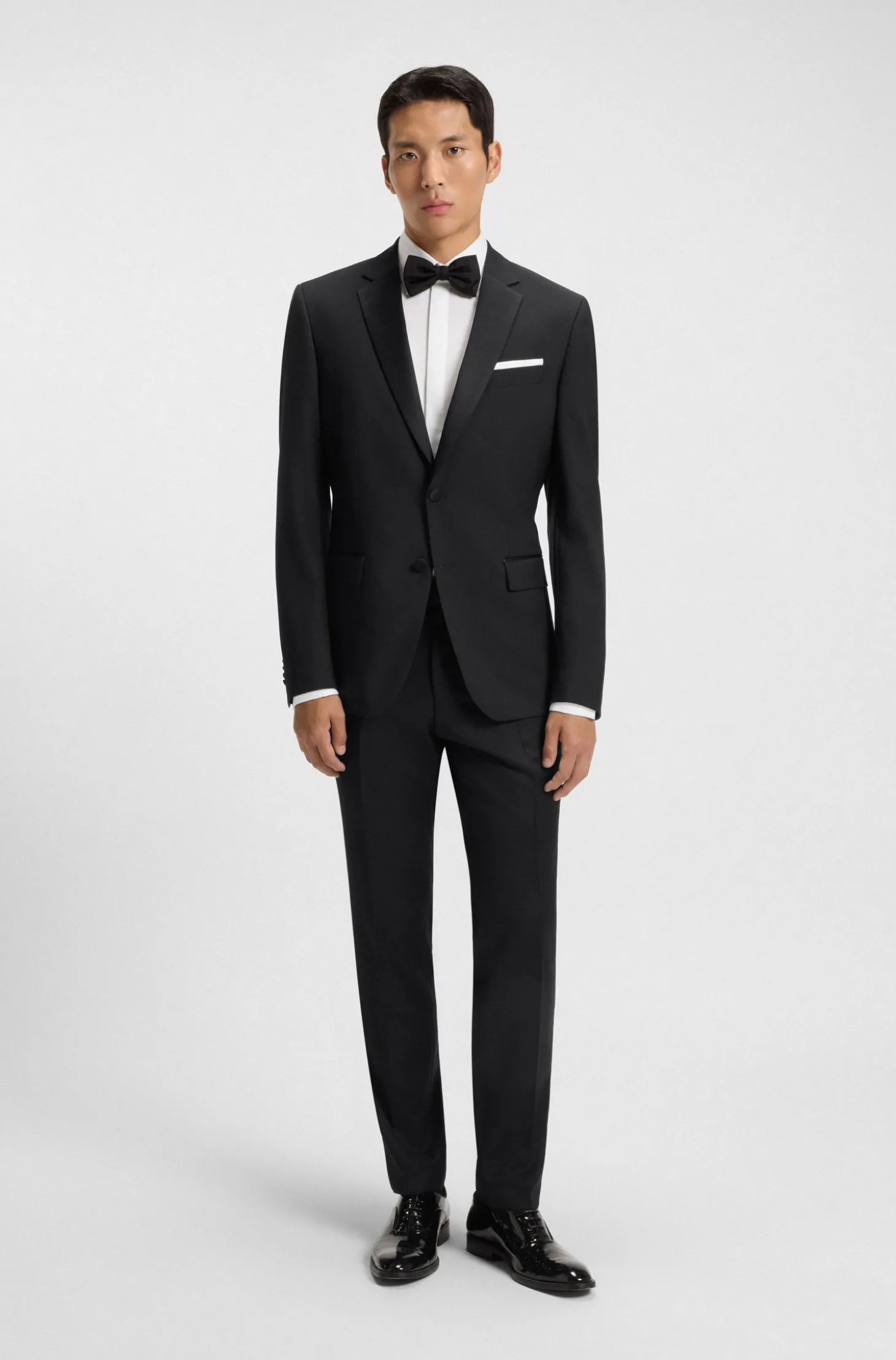 BOSS ONE Slim-Fit Smoking-Hose aus Schurwoll-Serge