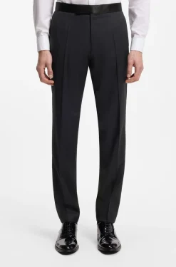 BOSS ONE Slim-Fit Smoking-Hose aus Schurwoll-Serge