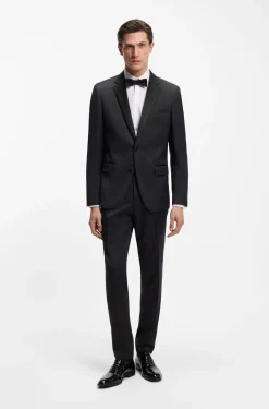 BOSS ONE Slim-Fit Smoking-Hose aus Schurwoll-Serge