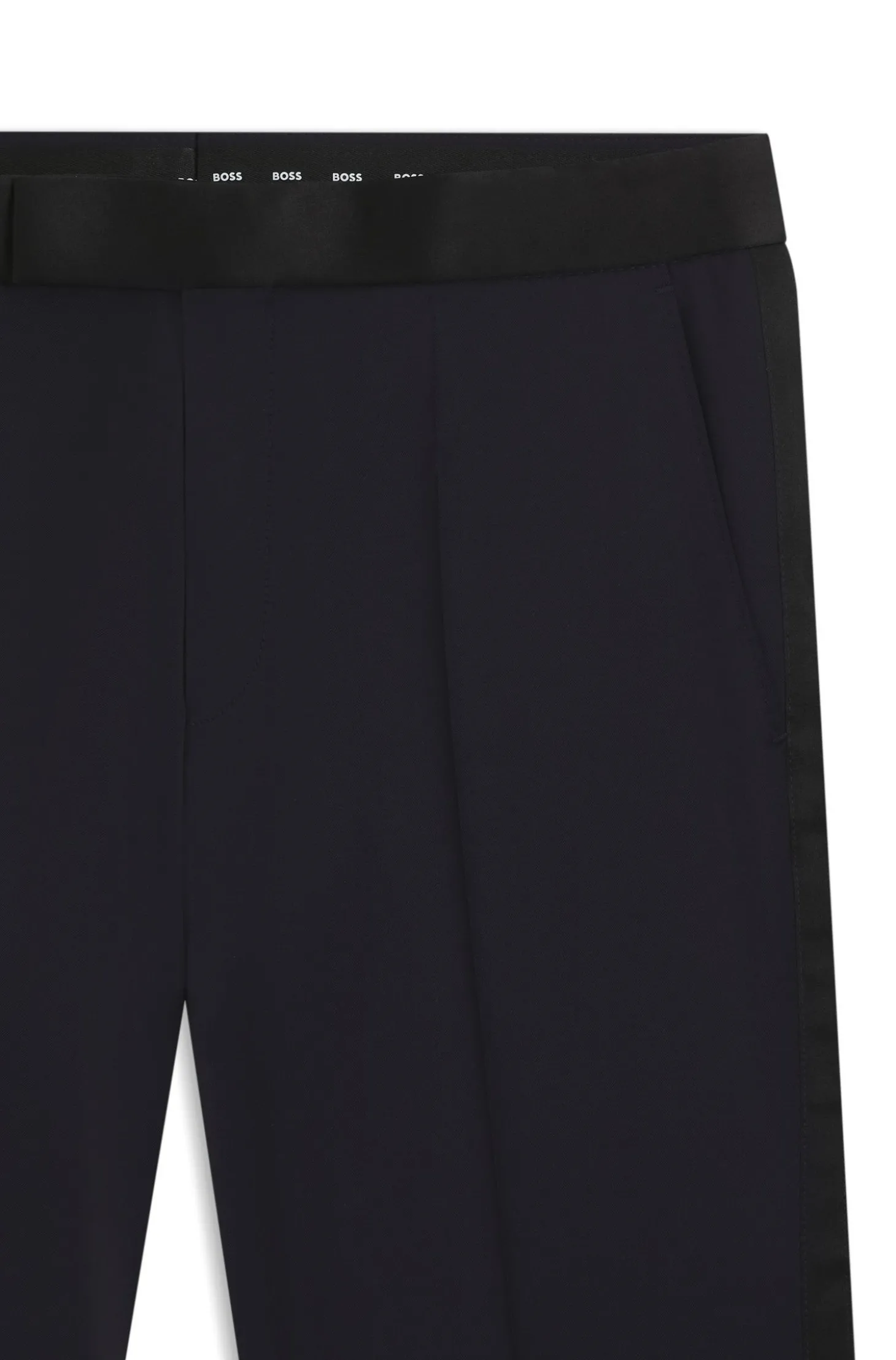 BOSS ONE Slim-Fit Smoking-Hose aus Schurwoll-Serge