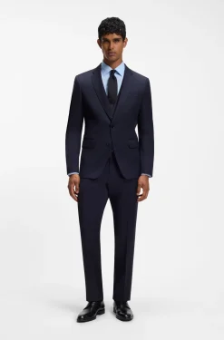 BOSS ONE Slim-Fit Weste aus Schurwoll-Serge